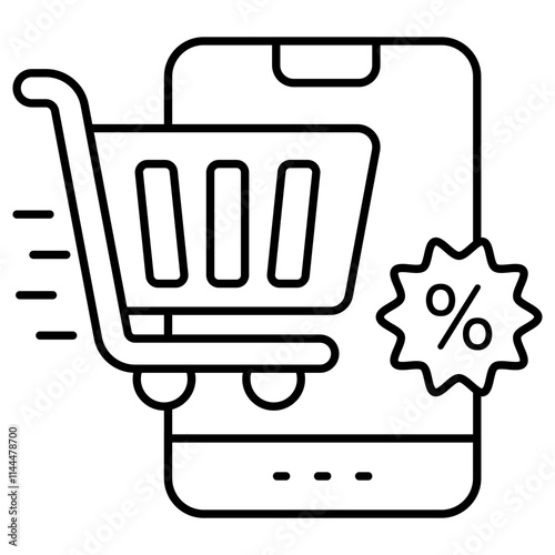 Premium design icon of shopping offer