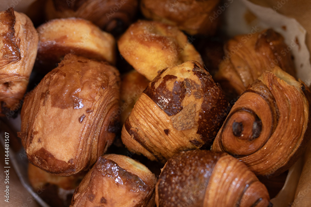 Assorted Baked Pastry Closeup Assorted Baked Pastry Closeup