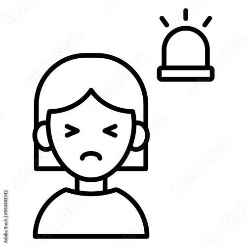 응급 환자 알람 벨 아이콘 