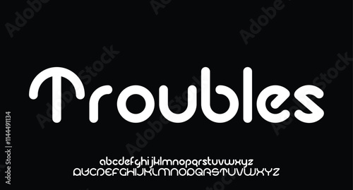 Abstract modern sans serif alphabet display font. lowercase minimalist typography design