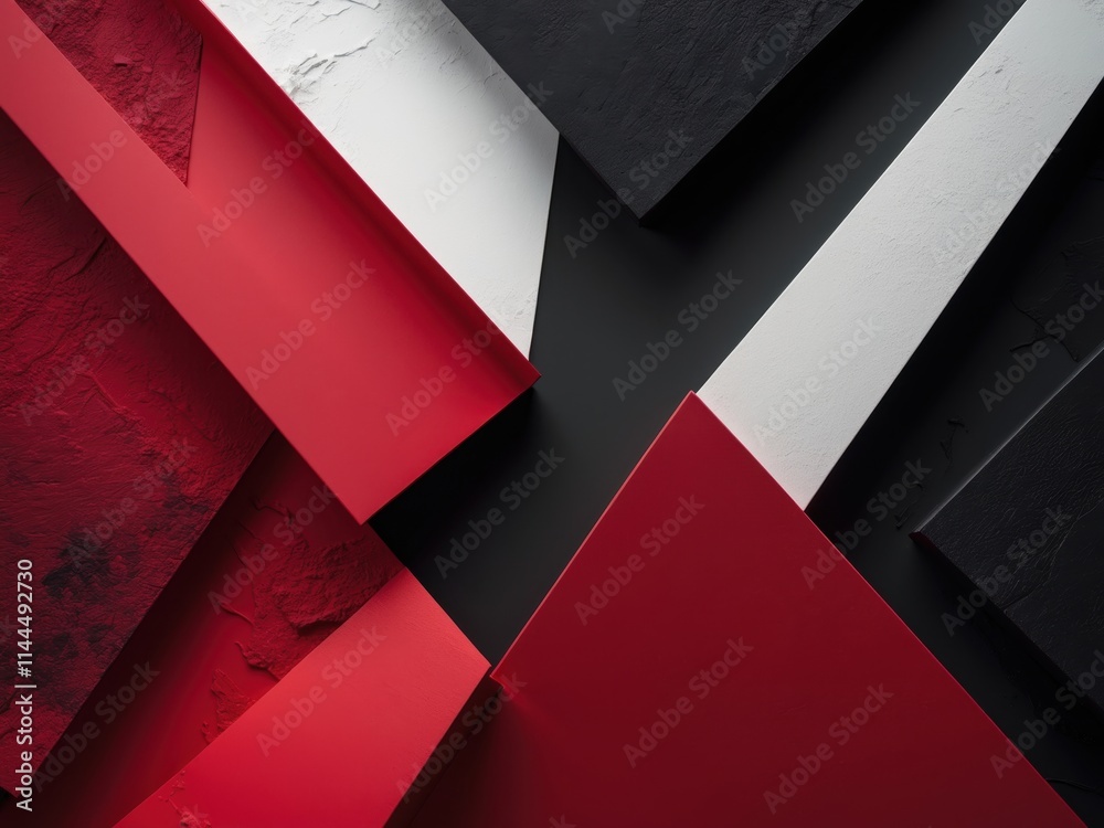 Colorful geometric shapes in contrasting hues create a striking modern art composition with sharp angles and textured surfaces Colorful geometric shapes in contrasting hues create a striking modern art composition with sharp angles and textured surfaces