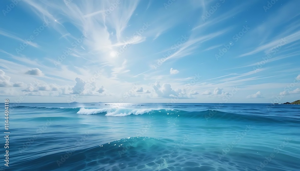 Fototapeta premium FILE #: 1014899069 Soothing Abstract Water and Sky Wallpaper – Perfect for Relaxing Backgrounds