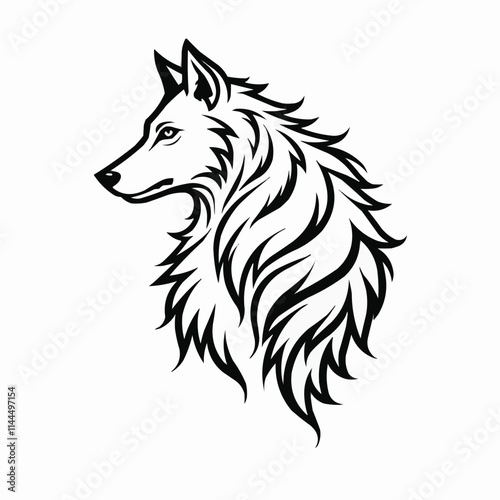 wolf head icon photo