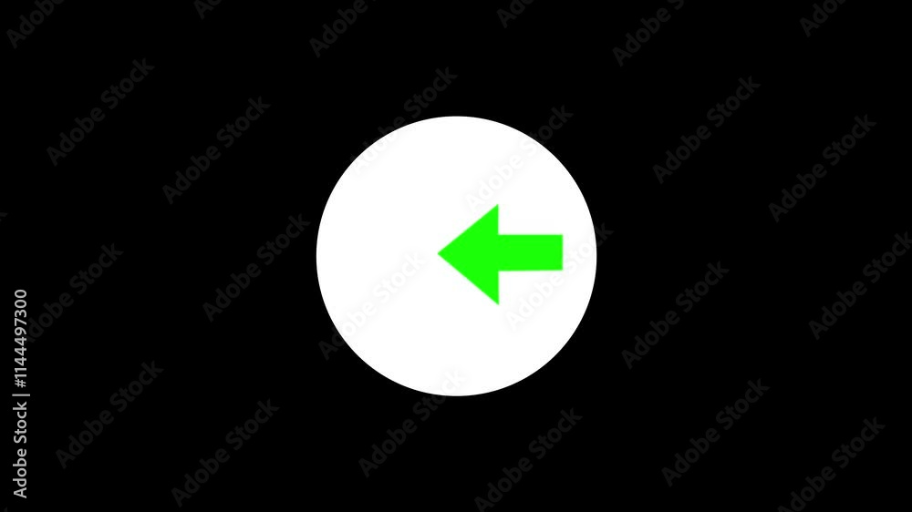 Right-directional arrow loop animation. silhouette arrow road sign animation. Right-directional arrow loop animation. silhouette arrow road sign animation.