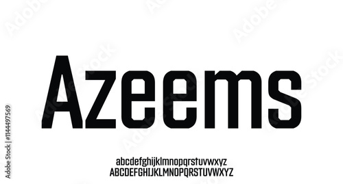 Modern abstract digital alphabet font. Minimal technology typography, Creative urban sport fashion futuristic font and with numbers. vector illustration
