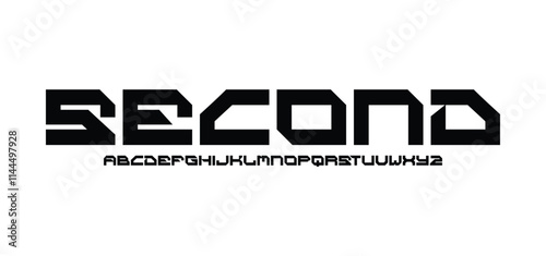 Abstract bold modern sporty typography alphabet font. vector illustration design