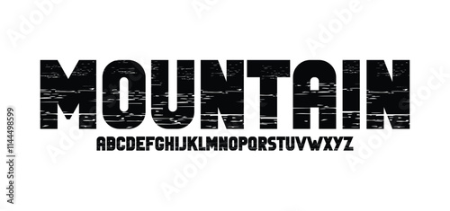 Rough Grunge Disstress Texture Bold Font. Vintage Retro Classic Military Font. Uppercase Lower Case Number and Symbol

