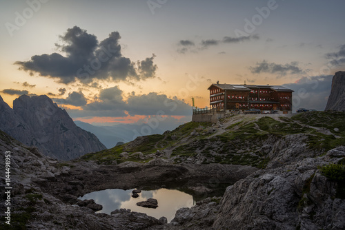 Alpine Lake in Austrian Alps photo