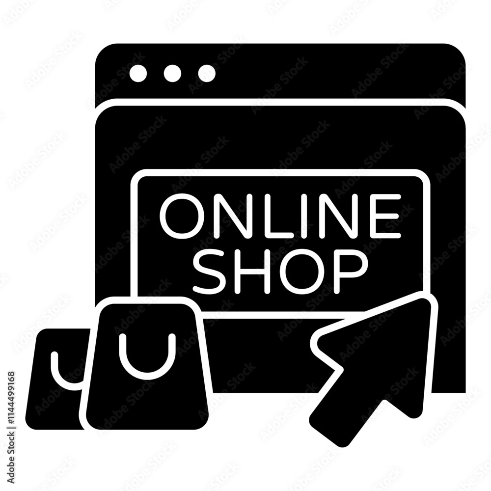 Premium design icon of web shop Premium design icon of web shop