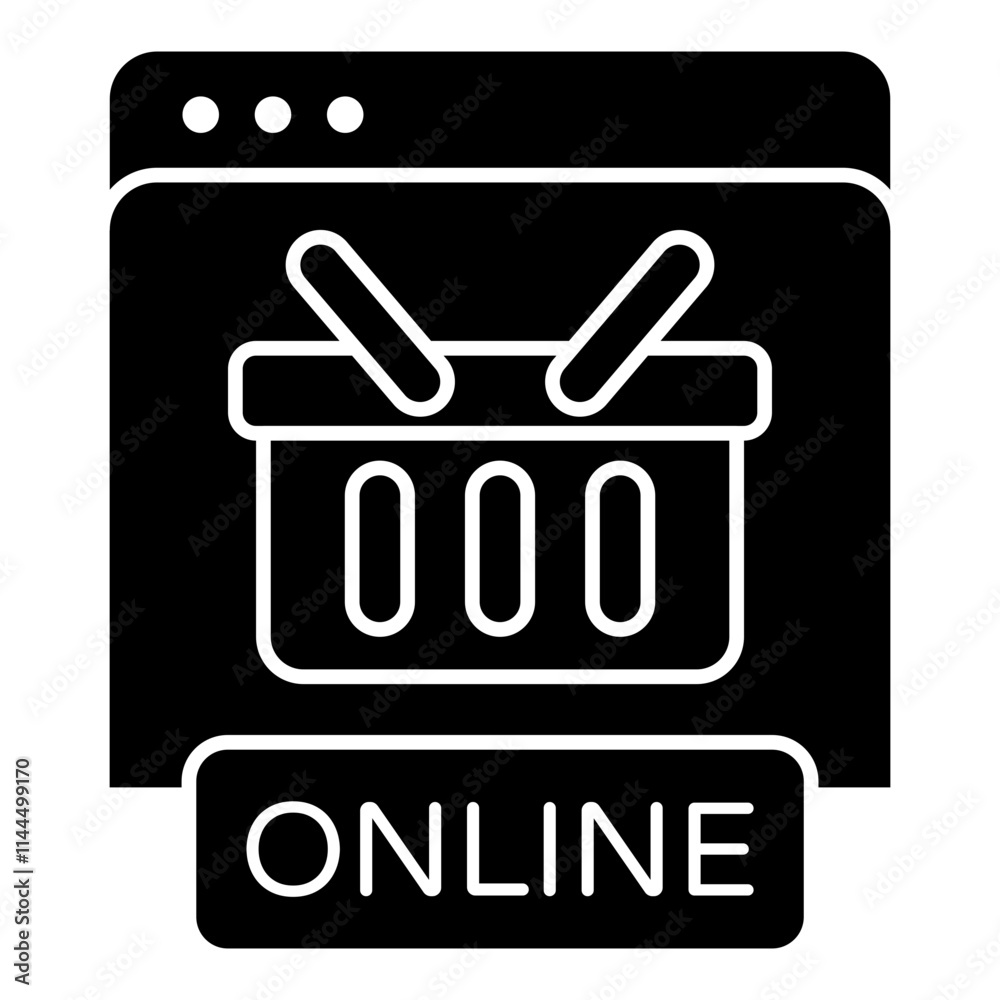 A beautiful design icon of web shopping A beautiful design icon of web shopping