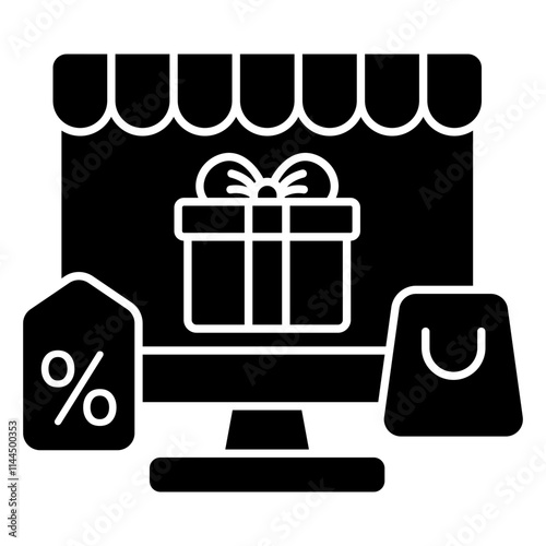 An icon design of online gift