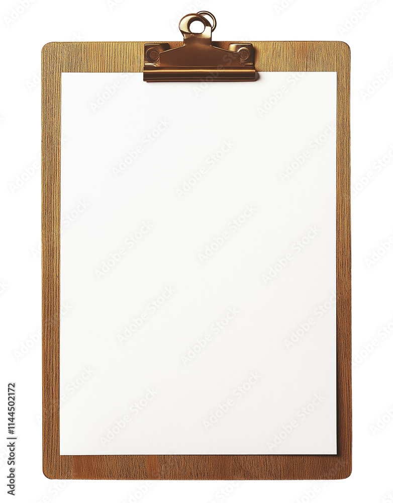 Blank Paper On Clipboard Isolated On Transparent Background, ideal for office, note taking, and document design projects Blank Paper On Clipboard Isolated On Transparent Background, ideal for office, note taking, and document design projects