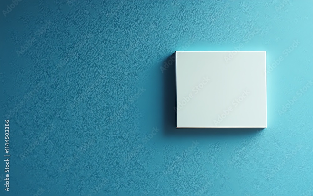 White square box on a blue background. White square box on a blue background.