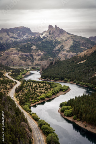 Obraz na płótnie Rio Limay near San Carlos de Bariloche Argentina w salonie