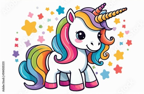 A Cute Colorful Unicorn At 19-12-2024 photo