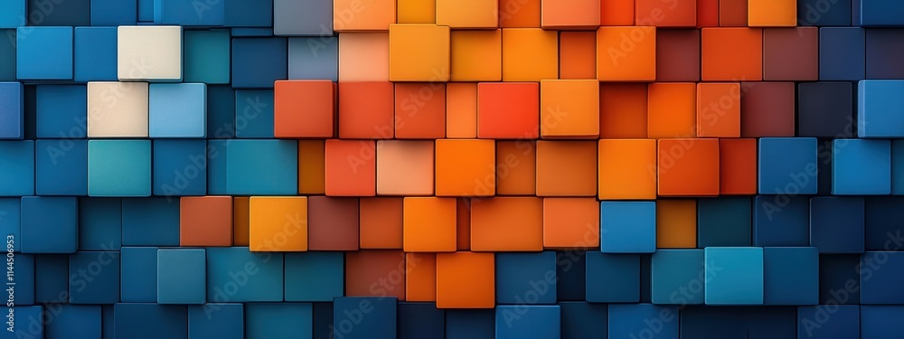 Vibrant Abstract Background of Cubes in Orange, Blue, and Teal Hues Creating a Dynamic and Textured Visual for Modern Design Projects and Digital Art Vibrant Abstract Background of Cubes in Orange, Blue, and Teal Hues Creating a Dynamic and Textured Visual for Modern Design Projects and Digital Art
