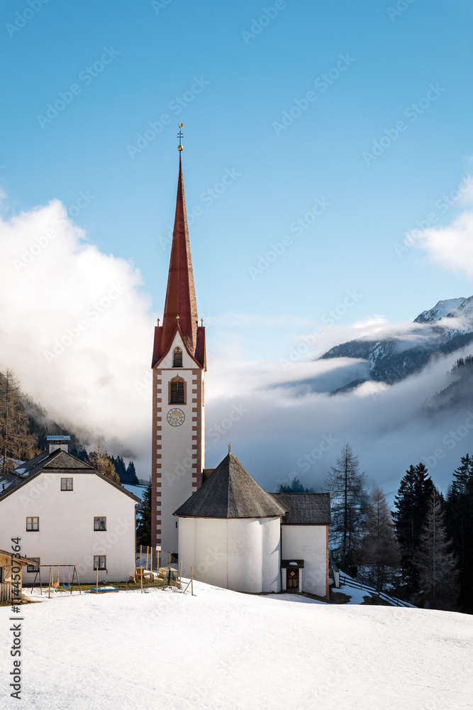 Ischgl Skiing Town during Sunrise