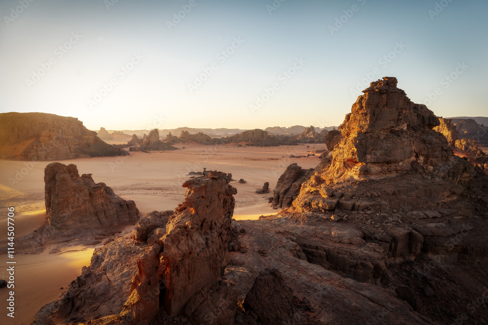 Sahara Desert Tadrart Rouge in Southern Algeria