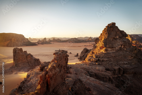 Obraz na płótnie Sahara Desert Tadrart Rouge in Southern Algeria w salonie