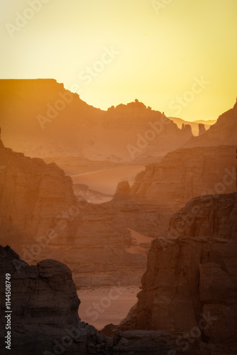 Obraz na płótnie Sahara Desert Tadrart Rouge in Southern Algeria w salonie