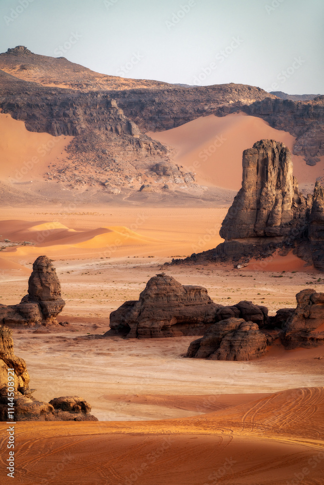 Sahara Desert Tadrart Rouge in Southern Algeria