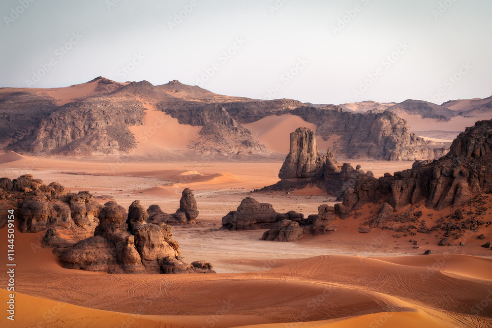 Sahara Desert Tadrart Rouge in Southern Algeria