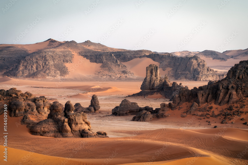 Sahara Desert Tadrart Rouge in Southern Algeria