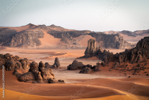 Obraz na płótnie Sahara Desert Tadrart Rouge in Southern Algeria w salonie