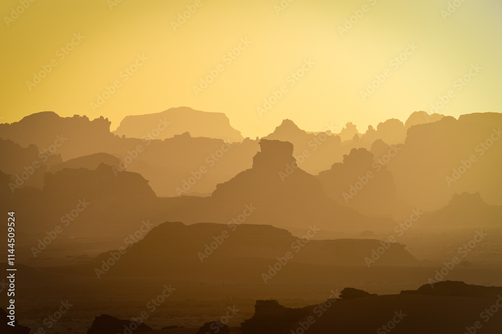 Sahara Desert Tadrart Rouge in Southern Algeria