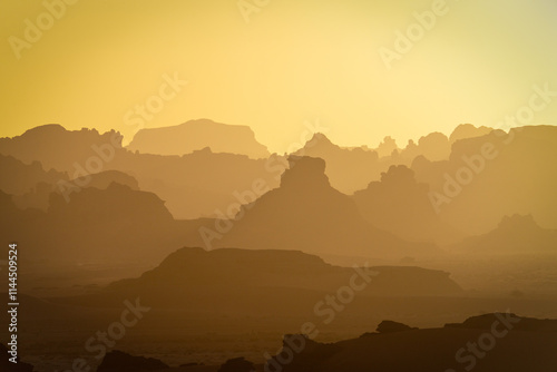 Obraz na płótnie Sahara Desert Tadrart Rouge in Southern Algeria w salonie
