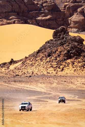 Obraz na płótnie Sahara Desert Tadrart Rouge in Southern Algeria w salonie