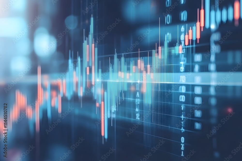 Abstract stock market graph data visualization. Abstract stock market graph data visualization.