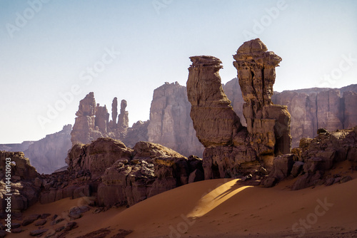 Obraz na płótnie Sahara Desert Tadrart Rouge in Southern Algeria w salonie