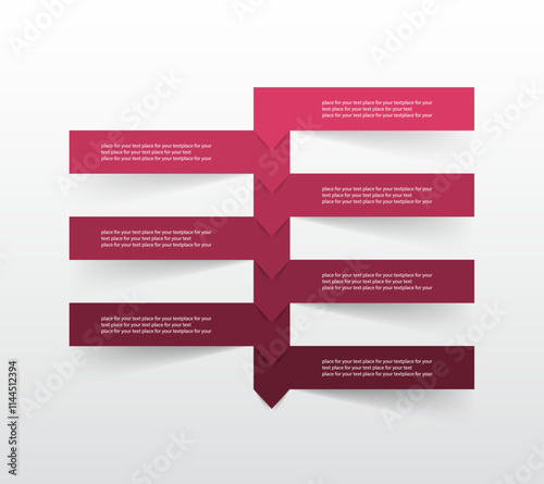 Step by step vertical infographic template with 7 steps, options, parts or processes.