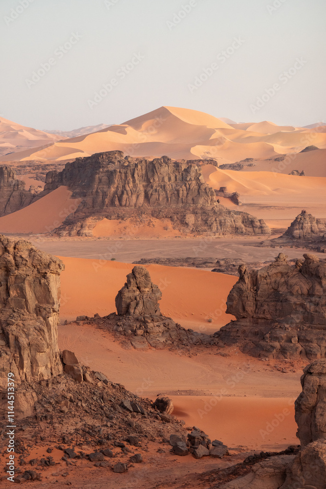 Sahara Desert Tadrart Rouge in Southern Algeria