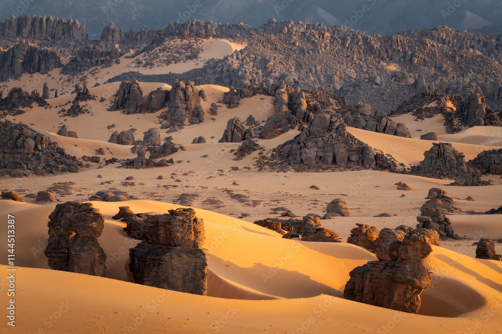 Sahara Desert Tadrart Rouge in Southern Algeria
