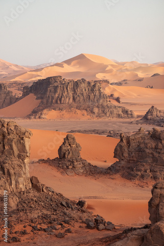 Obraz na płótnie Sahara Desert Tadrart Rouge in Southern Algeria w salonie