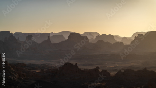 Obraz na płótnie Sahara Desert Tadrart Rouge in Southern Algeria w salonie