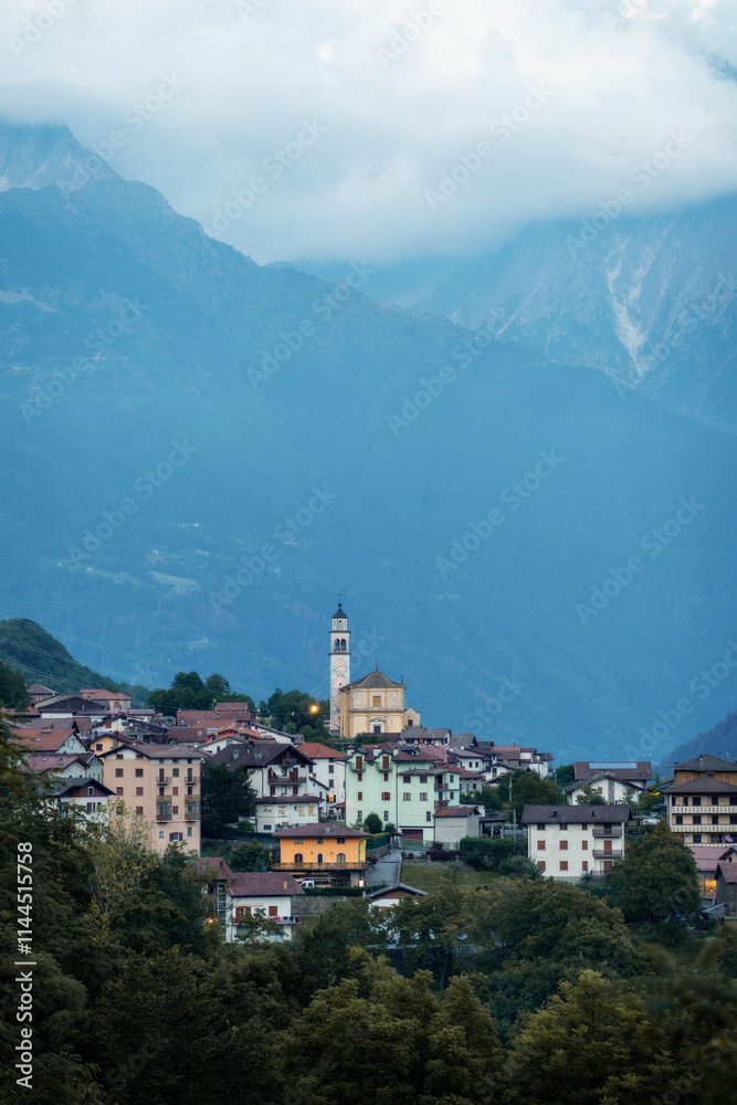Mountain Village in the Dolomites, Italy