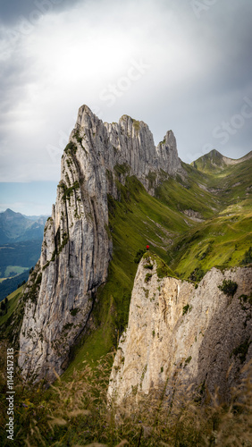Obraz na płótnie Fälensee and Saxer Lücke in Switzerland w salonie
