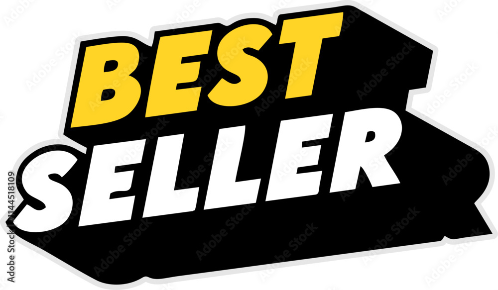 Naklejka premium Best Seller Promotion Text Sticker