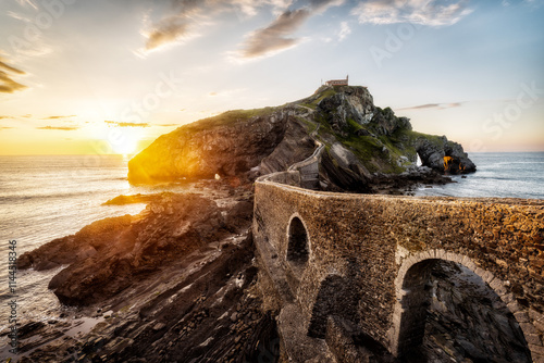 Obraz na płótnie Gaztelugatxe in the Basque Country of Spain w salonie