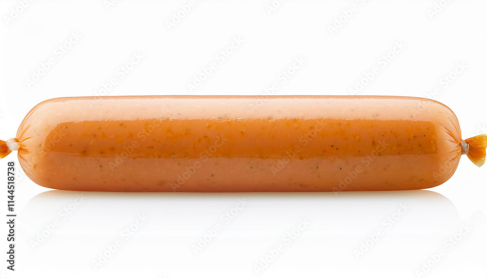 A Falling sausage isolated on white background, clipping path, full depth of field A Falling sausage isolated on white background, clipping path, full depth of field