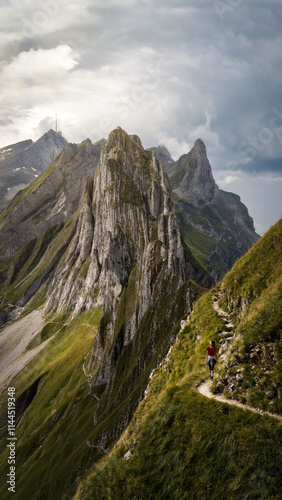 Obraz na płótnie Fälensee and Saxer Lücke in Switzerland w salonie