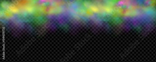 Explosions of color powder.Multicolor fog with blue and yellow particles.