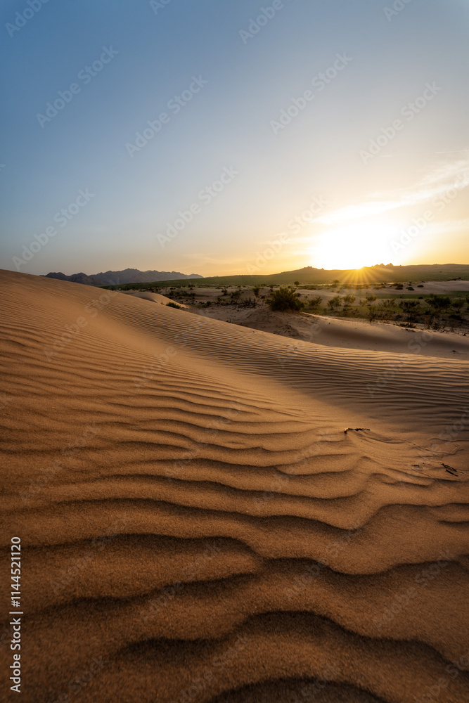 Gobi Desert and Lakes in Central Mongolia