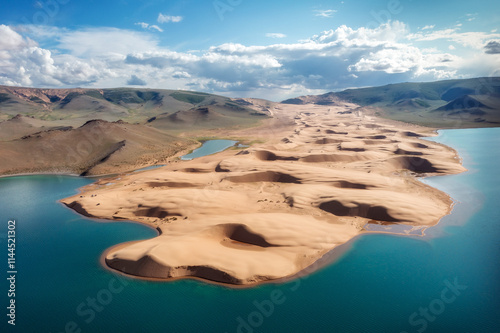 Obraz na płótnie Gobi Desert and Lakes in Central Mongolia w salonie