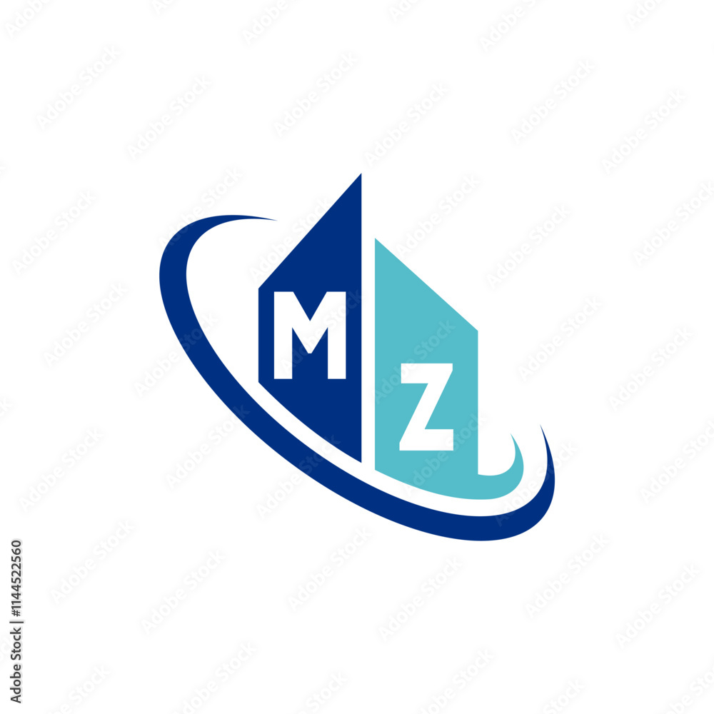 The modern logo design features a stylized two-letter initial in shades of blue, surrounded by circular elements to convey fluidity and professionalism The modern logo design features a stylized two-letter initial in shades of blue, surrounded by circular elements to convey fluidity and professionalism