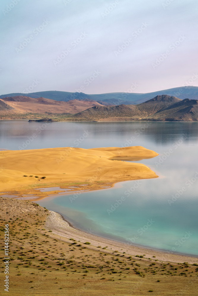 Gobi Desert and Lakes in Central Mongolia