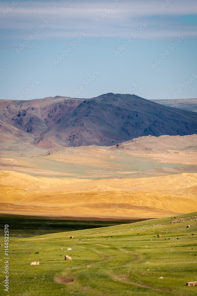 Gobi Desert and Lakes in Central Mongolia